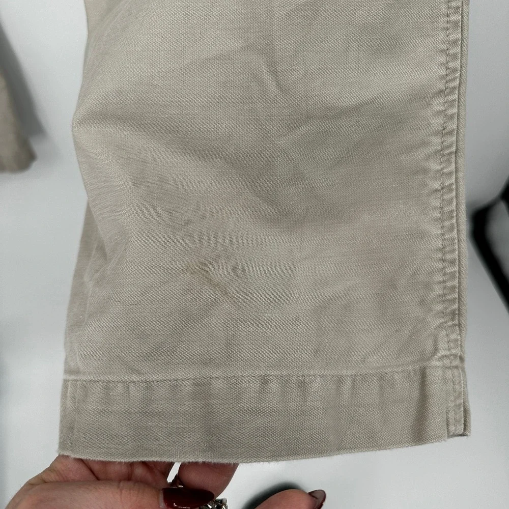J. Crew Cotton Casual Drawstring Waist Pants‎ Khaki Size M32